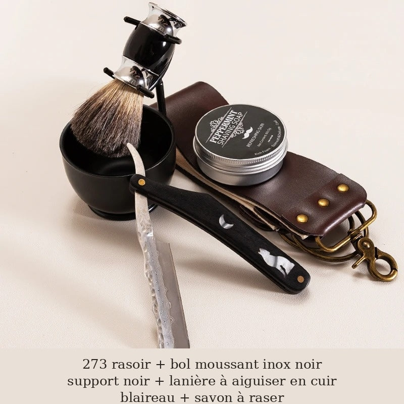 Kit de Rasage Vintage - Rasoir Coupe-Chou & Accessoires