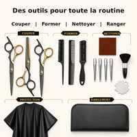 Kit de Ciseaux Professionnels 15 Pièces - Coiffure & Barbier 3