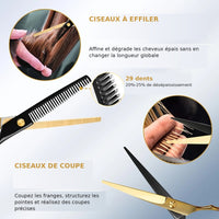 Kit de Ciseaux Professionnels 15 Pièces - Coiffure & Barbier 7
