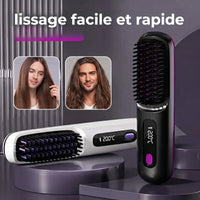 mcjboutique Brosse Chauffante Sans Fil - Lissage rapide, style parfait 10