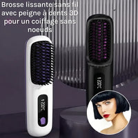 mcjboutique Brosse Chauffante Sans Fil - Lissage rapide, style parfait 1