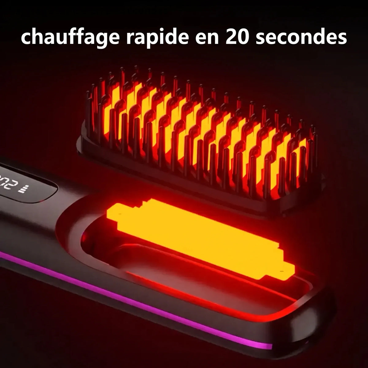 mcjboutique Brosse Chauffante Sans Fil avec câble de charge USB