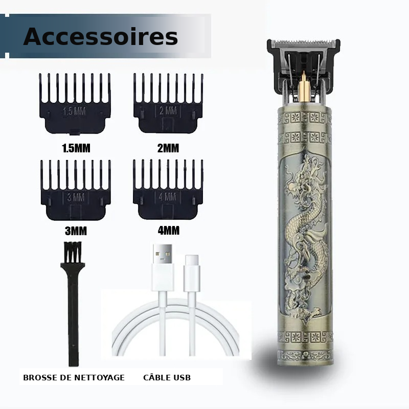 mcjboutique Tondeuse de Finition Précision en utilisation sur la barbe