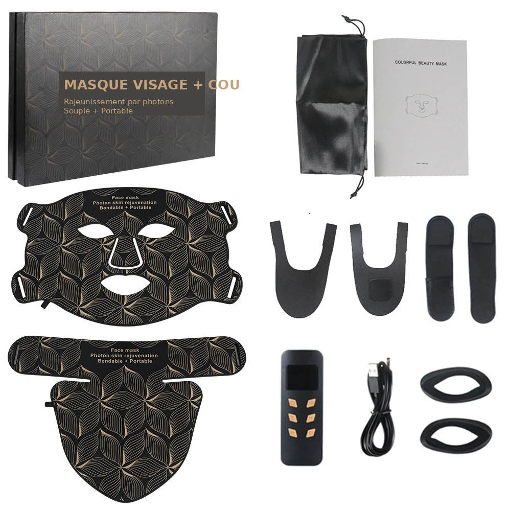mcjboutique Masque LED Thérapie Visage détail du design ergonomique