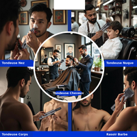 Kit de Toilettage 5-en-1 Homme - Tondeuse & Rasoir Étanche 2