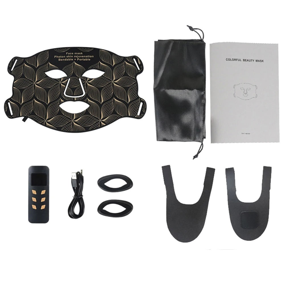 mcjboutique Masque LED Thérapie Visage télécommande de réglage