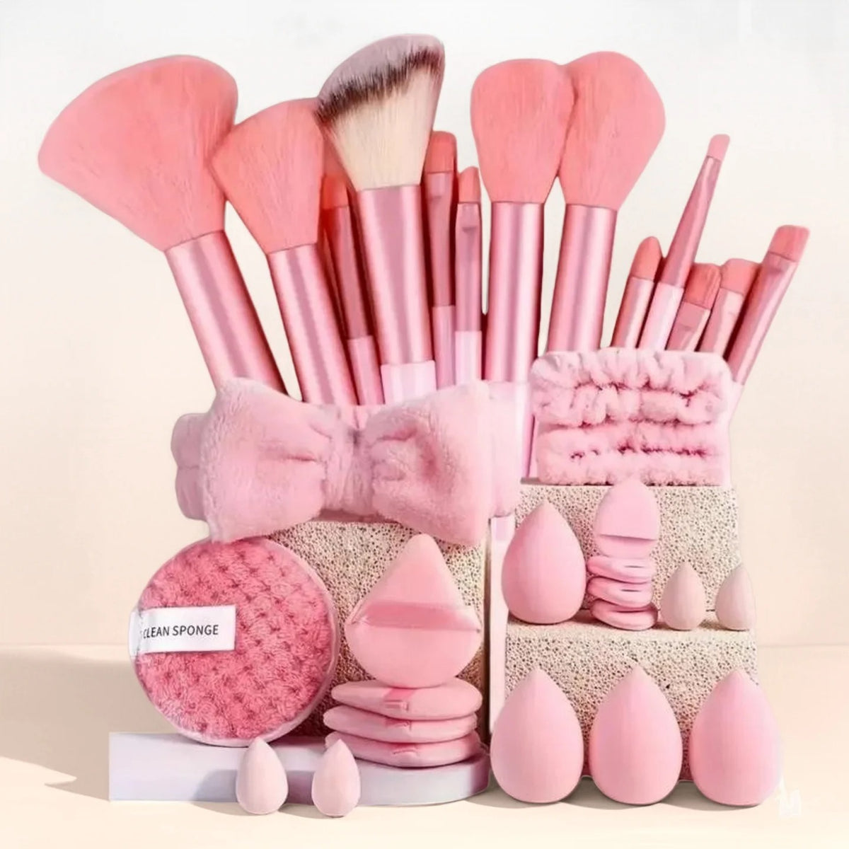 mcjboutique Kit Pinceaux de Maquillage Professionnel pochette de rangement